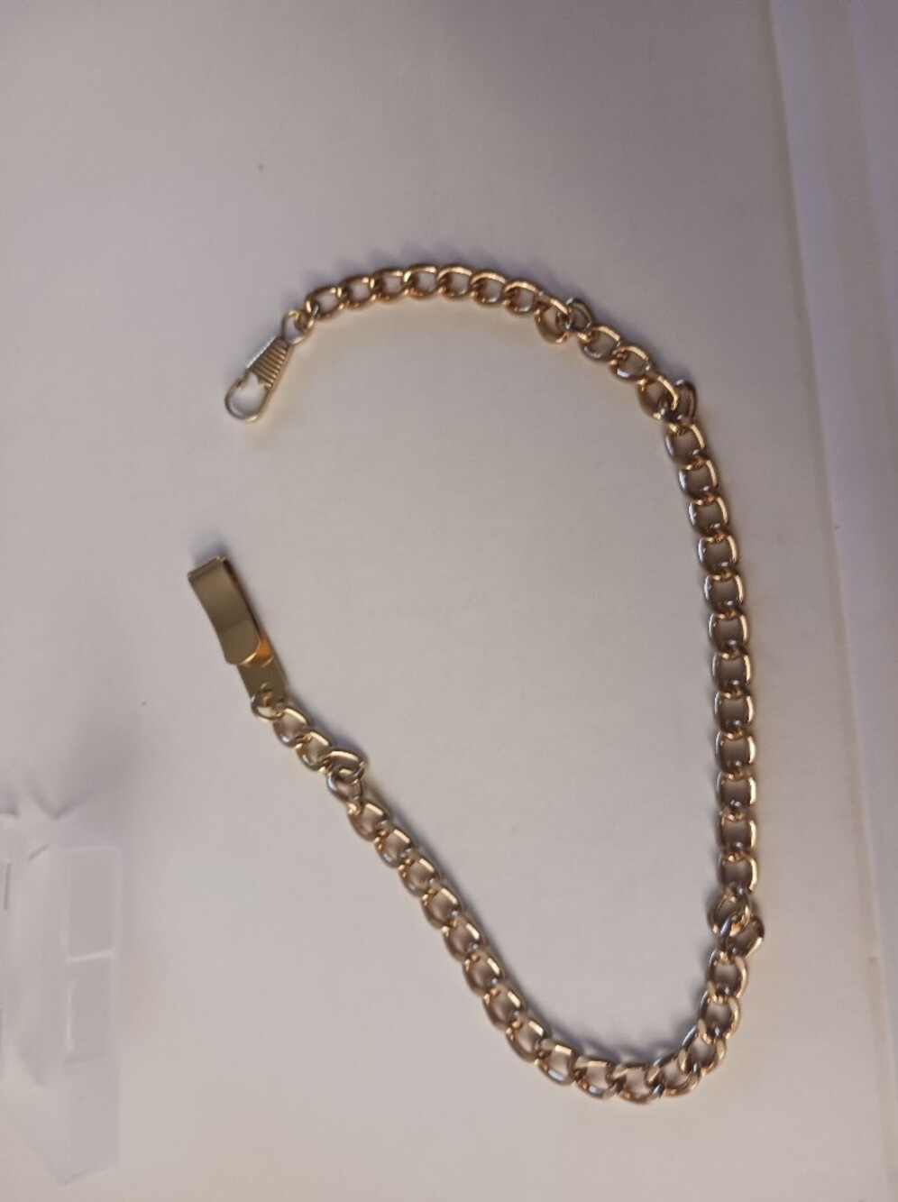 Mens Goldtone Old Style Watch Chain